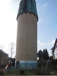 Graffitientfernung am Wasserturm der Gemeinde Kist